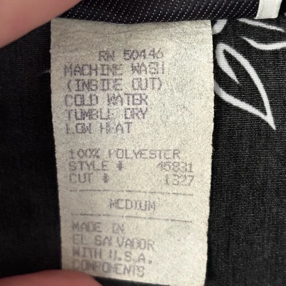 Vintage Peter Popovitch Black & White Abstract Print Open Front Jacket M - Picture 7 of 10